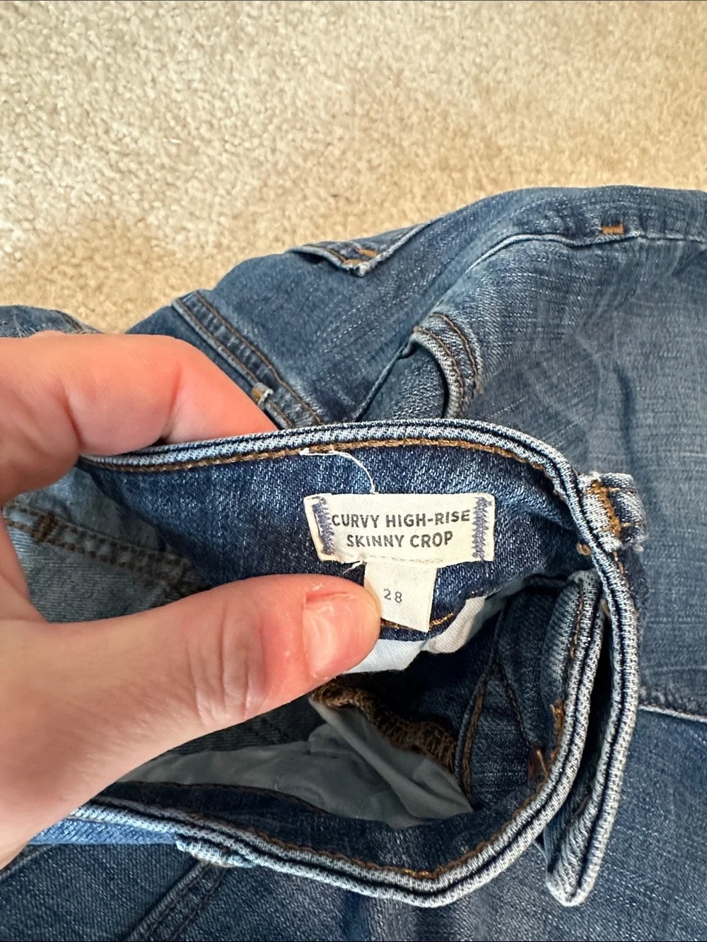 Madewell High-Rise Slim Jeans in Dark Blue Wash